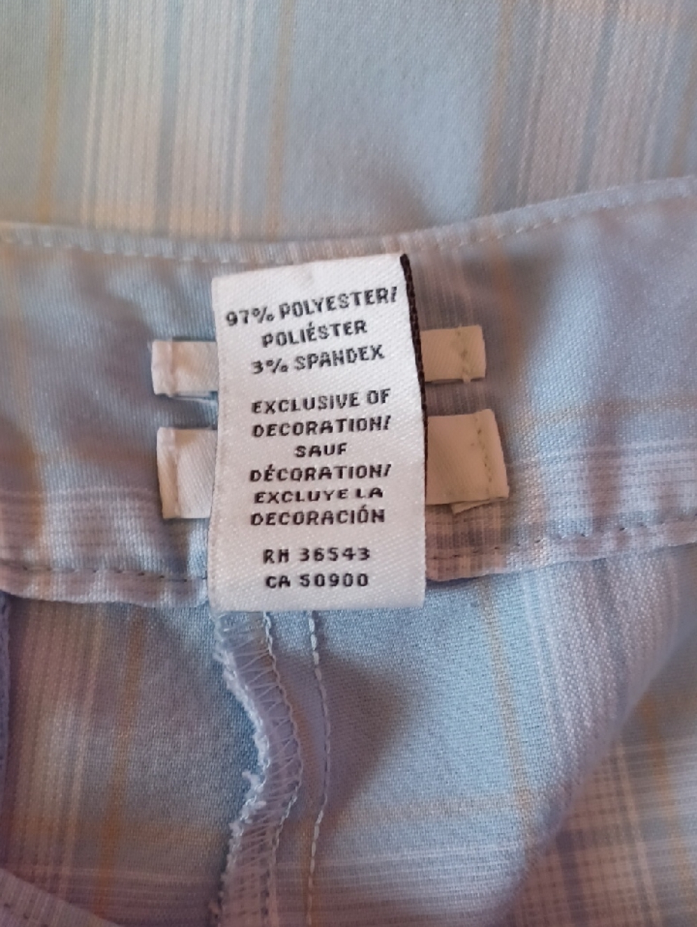 Izod Cool FX Blue White Plaid Golf Bermuda Shorts High Rise Pockets Lightweight - Picture 13 of 14